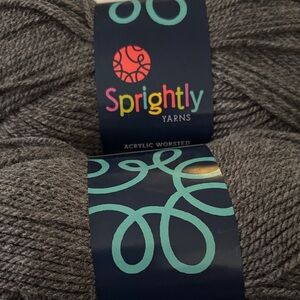 Sprightly Yarns Acrylic Worsted Gray Yarn